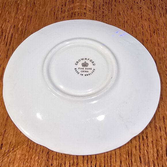 Crownford Bone China Cup & Saucer Set – Service for 5 –Vintage English porcelain - Picture 6 of 8